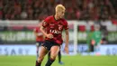 Kashima Antlers ada di tangga keempat, hanya unggul produktivitas gol dari Gamba Osaka dengan koleksi poin sama. (Dok. J League)