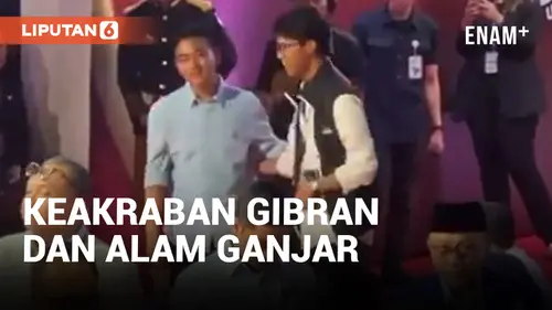 VIDEO: Momen Keakraban Gibran Rakabuming Raka dengan Alam Ganjar di Debat Capres