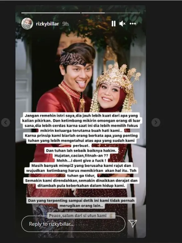 Rizky Billar dan Lesti Kejora