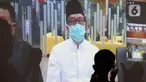 Terdakwa mantan Menteri Pemuda dan Olahraga Imam Nahrawi mendengarkan pembacaan putusan dalam sidang secara online di gedung KPK Jakarta, Senin (29/6/2020). Jaksa meyakini Imam Nahrawi menerima suap senilai Rp 11,5 miliar terkait pencarian dana hibah dari Kemenpora ke KONI. (merdeka.com/Dwi Narwoko)