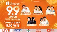Shopee 9.9 Super Shopping Day TV Show, Jumat 9 September 2022.
