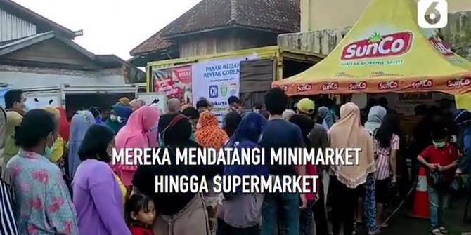 VIDEO: Minyak Goreng Murah Mulai diserbu Emak-Emak