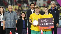 Untuk Piala AFF U-16 ini, ada tiga pemain yang menggondol status sebagai top skor dengan mengoleksi enam gol. Pemain pertama adalah penyerang Vietnam, Nuyen Viet Long. Sementara dua pemain lainnya adalah Anthony Didulica dan Quinn MacNicol dari Australia. (Bola.com/Abdul Aziz)