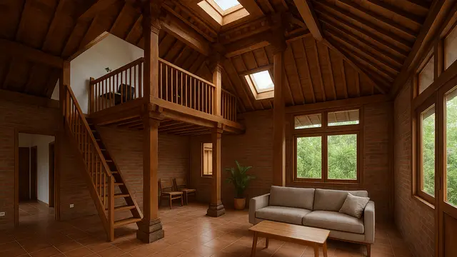 Rumah 6x9 di Desa dengan Atap Joglo (Foto: ChatGPT)