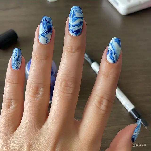 Model Nail Art  (Sumber: Meta AI)