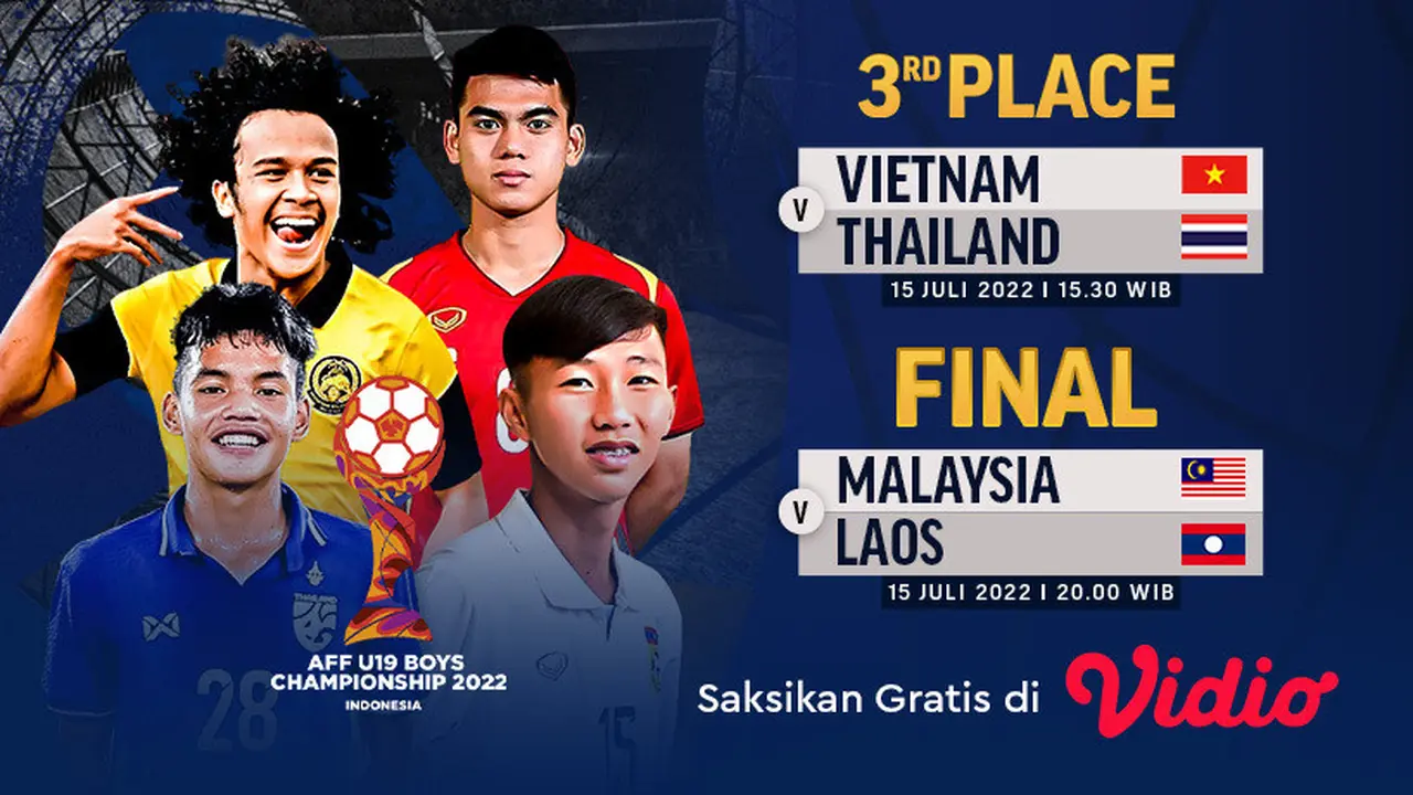 Link Live Streaming Perebutan Tempat Ketiga dan Final Piala AFF U-19 di Vidio