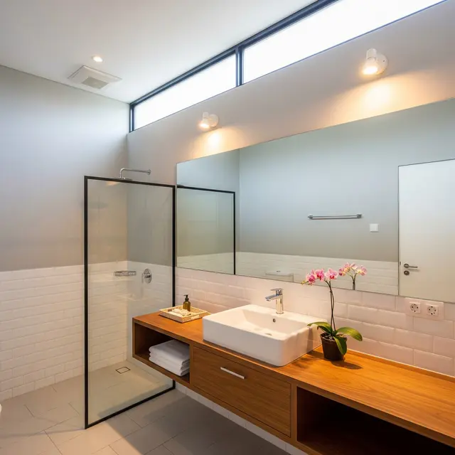 9 Desain Kamar Mandi Kecil Tapi Tetap Terang, Ruangan Sempit Jadi Lebih Lapang