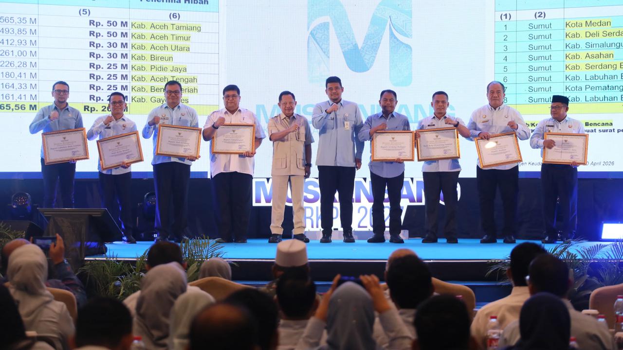Mendagri Tito saat Musrenbang Sumut 2027 di Kota Medan
