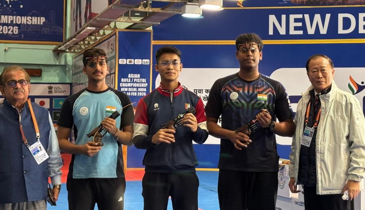 Capaian fenomenal Briptu Fawwaz membuktikan kualitas atlet tembak Indonesia yang mampu bersaing dan mengungguli lawan-lawannya dari berbagai negara di Asia dalam ajang yang berlangsung pada tanggal 2 hingga 14 Februari 2026. (Dok. Humas Polri)