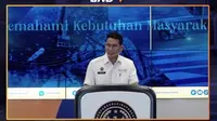 Menparekraf Sandiaga Uno dalam The Weekly Brief with Sandi Uno, Senin, 27 November 2023.&nbsp; (Liputan6.com/Henry)