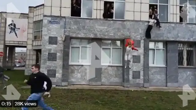 Penembakan di universitas Rusia, mahasiswa lompat dari jendela.