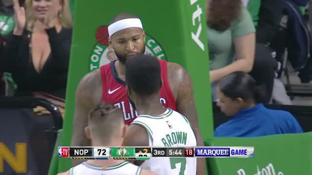 Berita video game recap NBA 2017-2018 antara New Orleans Pelicans melawan Boston Celtics dengan skor 116-113.