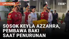 Keyla Azzahra, Pembawa Baki saat Penurunan Bendera di Istana