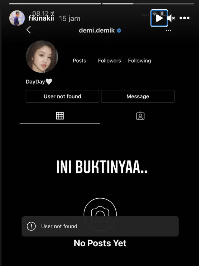 Unggahan Fiki Naki. (Foto: Instagram @fikinakii)