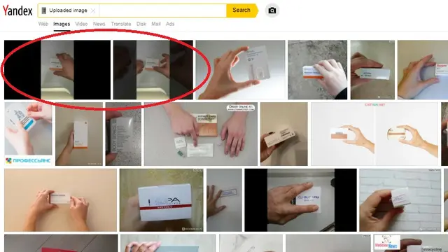 Hasil penelusuran Yandex