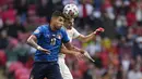 Pertandingan yang berlangsung di Stadion Wembley ini berjalan ketat. Kedua tim tampak saling jual beli serangan sejak awal laga. Namun hingga waktu normal berakhir Italia dan Spanyol bermain sama kuat 1-1. (Foto:AP/Pool,Frank Augstein)