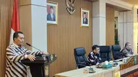 Kepala Badan Strategi Kebijakan Dalam Negeri Kementerian Dalam Negeri (BSKDN Kemendgri) Yusharto Huntoyungo melakukan kunjungan kerja ke Provinsi Riau. (Istimewa)