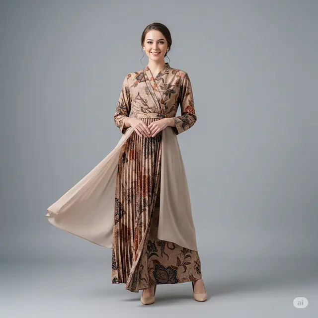 14 Model Gamis Batik Untuk Pesta Pernikahan Terbaru 2025, Elegan dan Menawan!
