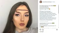 Setelah Fishtail Brows, kini Halo Brows sukses viral di Media Sosial. (Foto: Instagram)