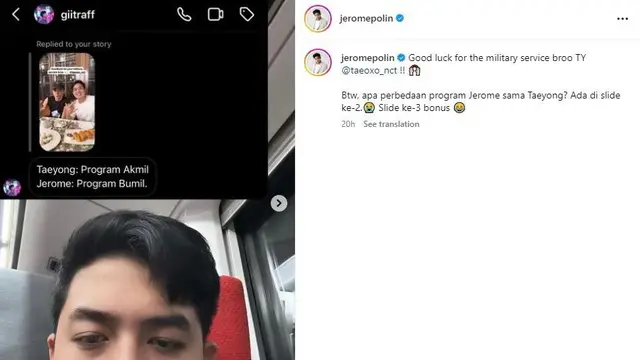 Komentar kocak penggemar. (Instagram.com/@jeromepolin)