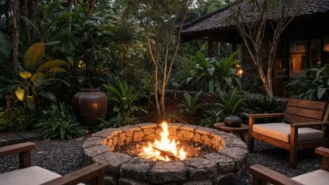 Inspirasi Fire Pit di Halaman (AI Generated)