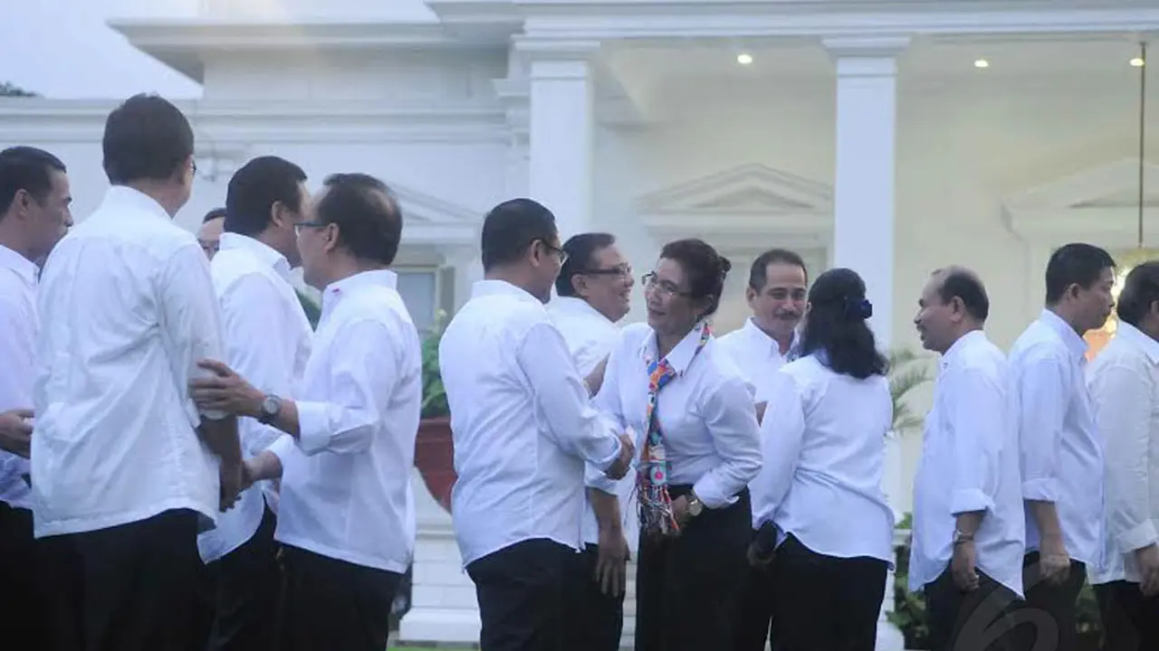 Luapan Bahagia Menteri Kabinet Kerja Usai Diumumkan Presiden