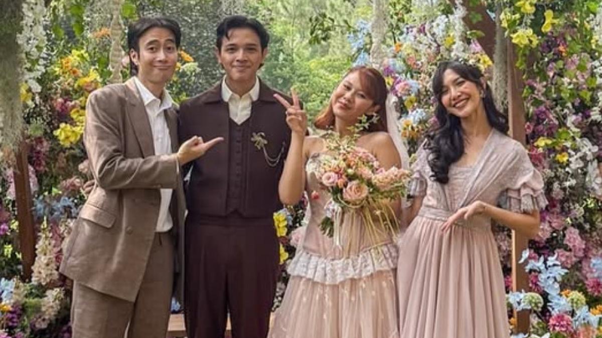 Bikin Pangling, Begini Gaya Sheila Dara Tampil dengan Rambut Panjang saat Hadir Resepsi Nadin Amizah dan Faishal Tanjung