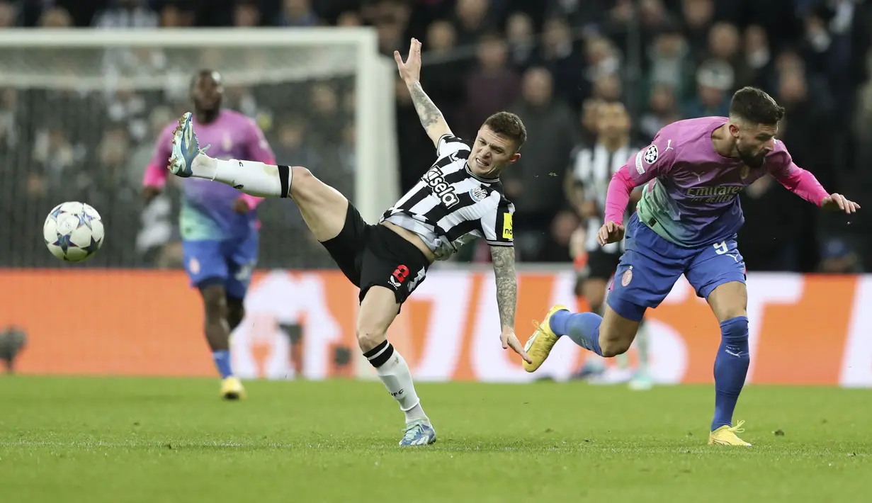 AC Milan berhasil meraih kemenangan 2-1 di markas Newcastle United. (AP Photo/Scott Heppell)