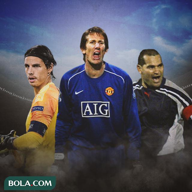 Ilustrasi - Yann Sommer, Edwin van der Sar, Jose Luis Chilavert