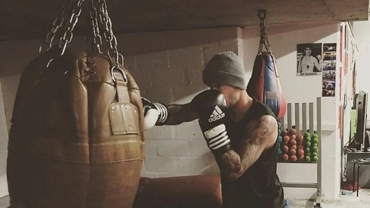 David Beckham Latihan Tinju (instagram)