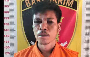 Pelaku bernama Roby Firdaus Manurung (29), warga Kecamatan Jati Agung, Lampung Selatan kini diamankan polisi setelah sempat diamuk warga (Istimewa)