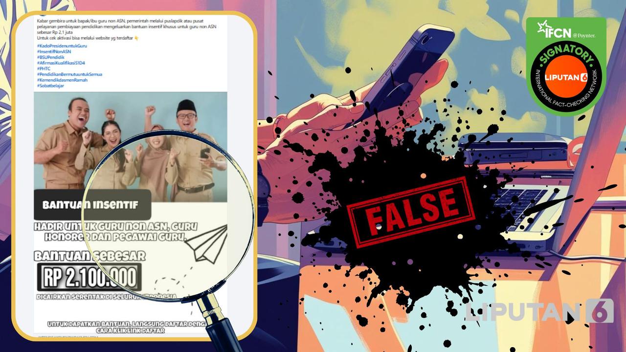 Tangkapan layar klaim link pendaftaran insentif guru non ASN.