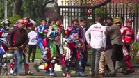 Para pembalap bersiap mengikuti parade MotoGP dari Istana Ngera hingga Bundaran HI. (Istimewa)