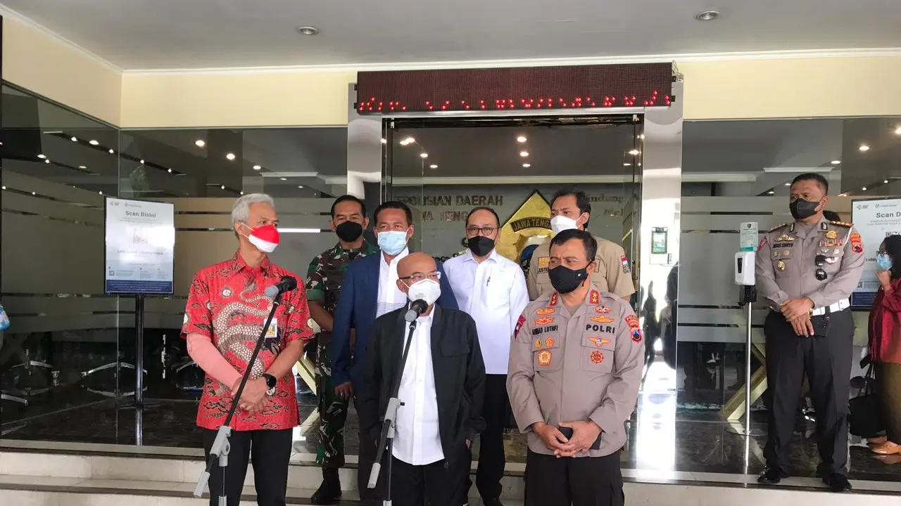 Prescon Kapolda Jawa Tengah, Irjel Pol Ahmad Lutfi, Gubernur Jawa Tengah Ganjar Pranowo,dan Dewan Pimpinan Daerah (DPR) komisi III,