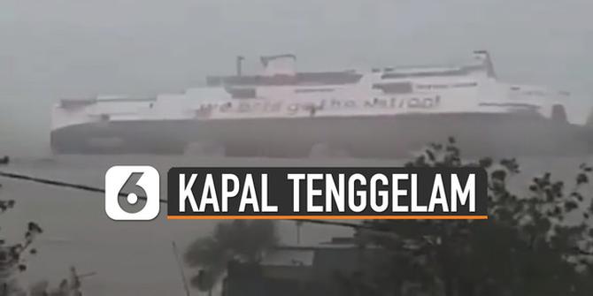 VIDEO: Viral Kapal Tenggelam di Pelabuhan Bolok Kupang