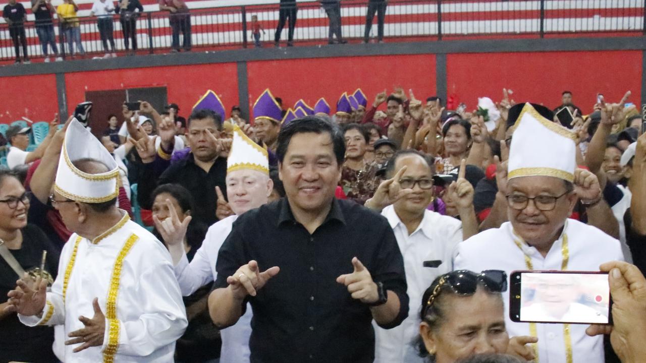 Steven Kandouw Hadiri Apel Akbar Ormas Nusa Utara Kota Bitung