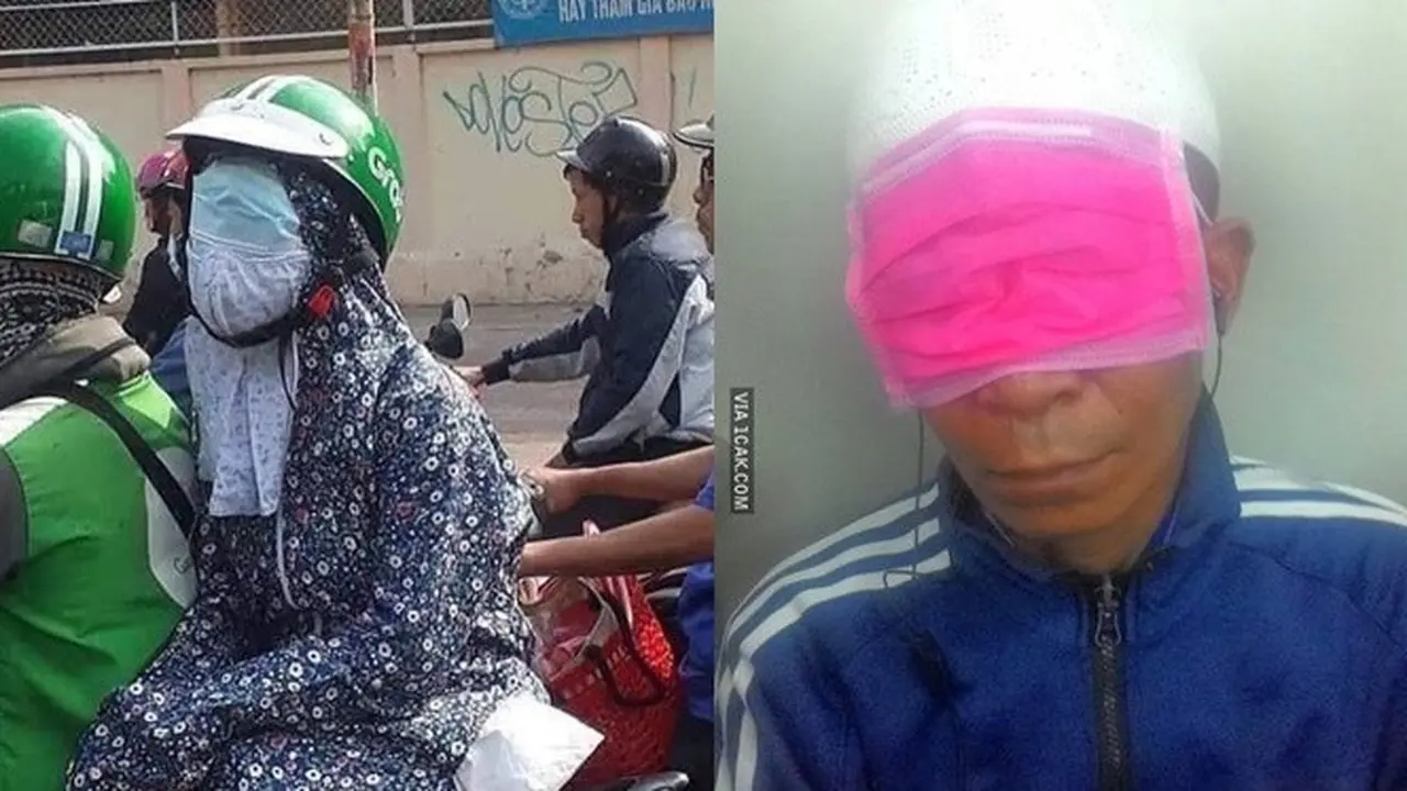Pakai Masker Nyeleneh  (Sumber: 1cak)
