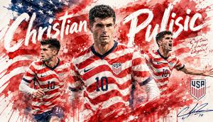 Cover Timnas Amerika Serikat, Christian Pulisic. (Bola.com/Gregah Nurikhsani/AI-Generated)