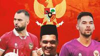 Indonesia - Jordi Amat, Shayne Pattynama, Sandy Walsh (Bola.com/Decika Fatmawaty)