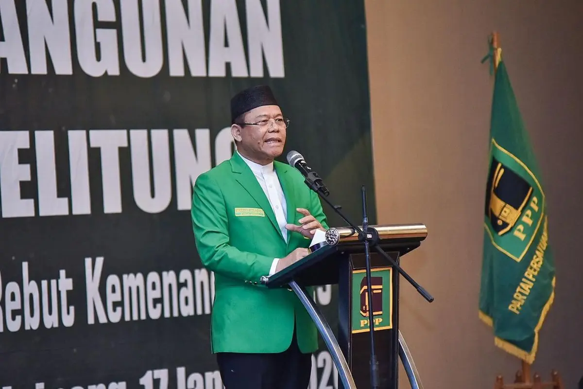 Ketua Umum DPP Partai Persatuan Pembangunan (PPP), Muhamad Mardiono, saat membuka Muswil, di Swissbel Hotel Pangkalpinang, Sabtu (17/1/2026) (Istimewa)