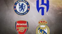 Ilustrasi - Chelsea, Al-Hilal, Arsenal, Real Madrid (Bola.com/Adreanus Titus)