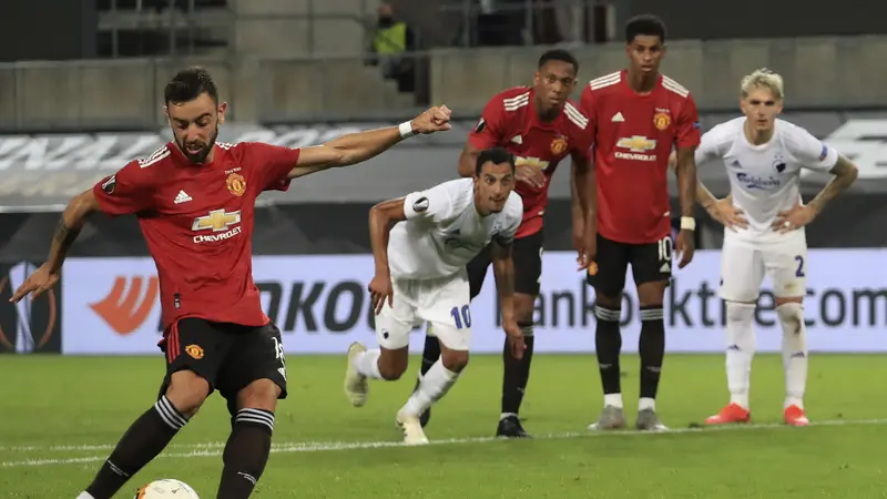 Penalti Bruno Fernandes Kirim MU ke Semifinal Liga Europa