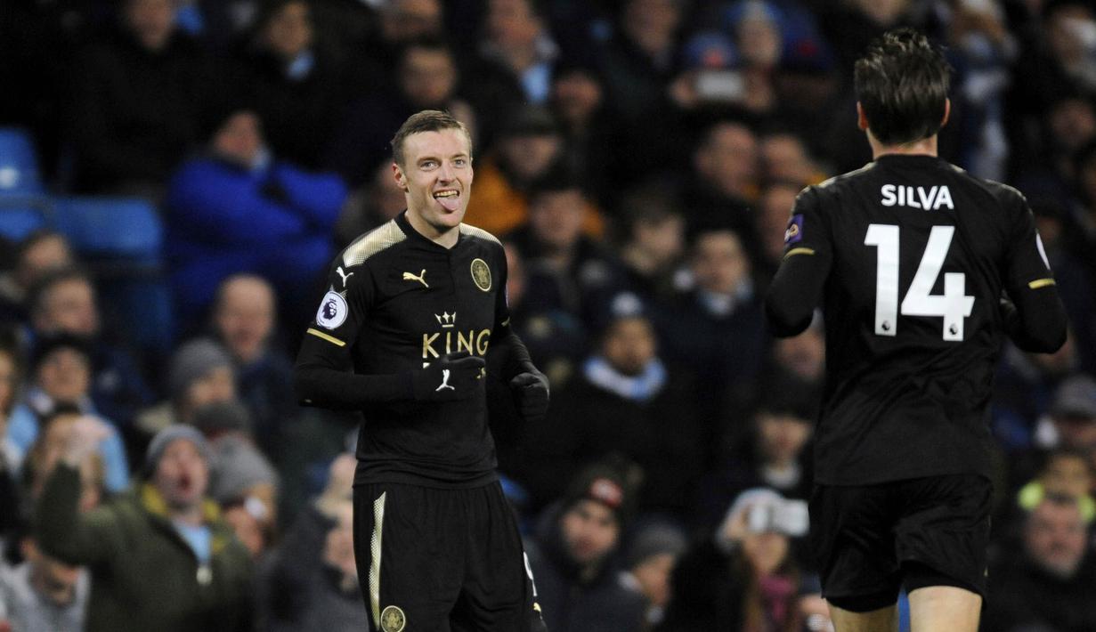 7. Jamie Vardy (Leicester City) - 13 Gol (4 Penalti). (AP/Rui Vieira)
