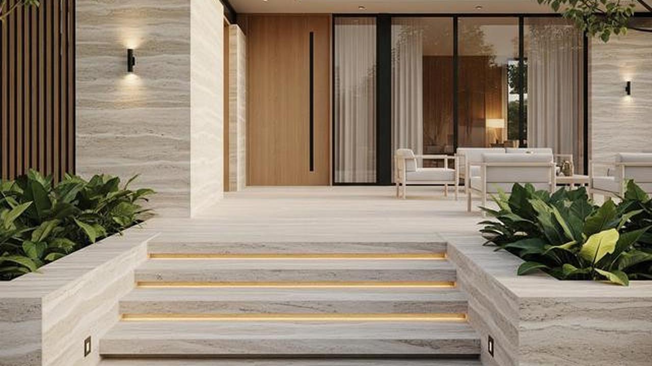 7 Model Rumah Minimalis dengan Tangga Depan Batu Alam, Hadirkan Kesan Mewah dan Elegan