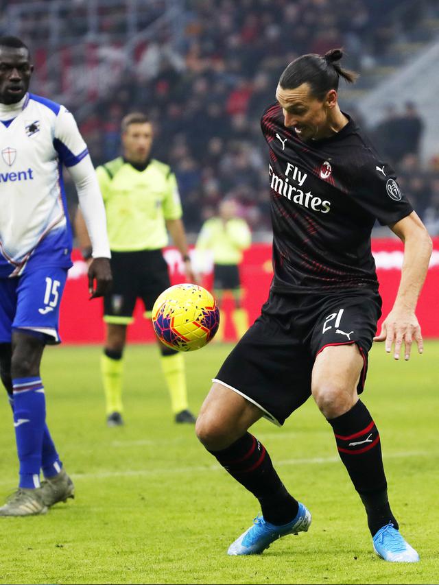 Aksi Zlatan Ibrahimovic Saat Debut Lagi di AC Milan
