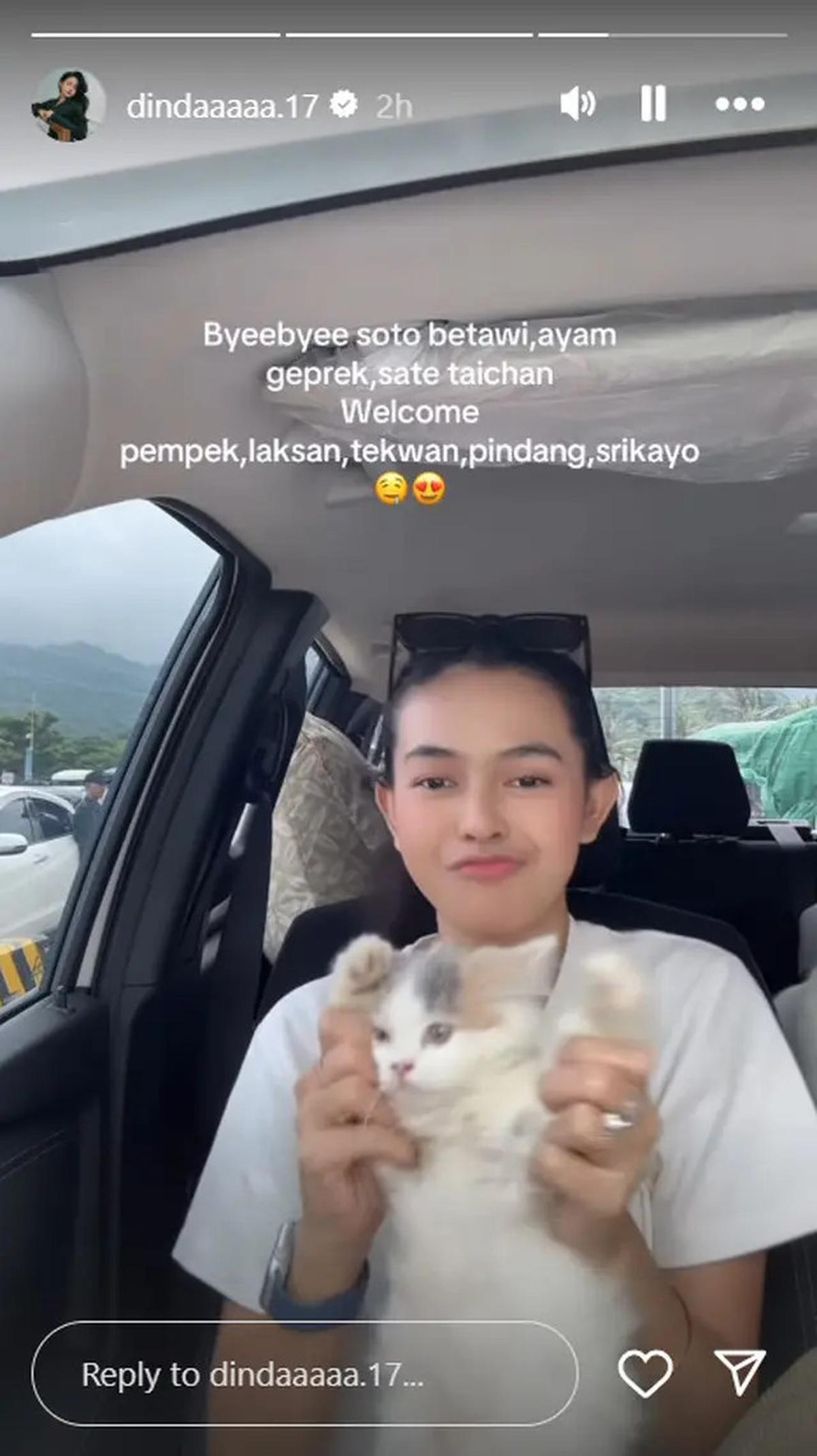 6 Potret Dinda Mahira Mudik Lebaran ke Palembang, Nikmati Perjalanan Lewat Darat