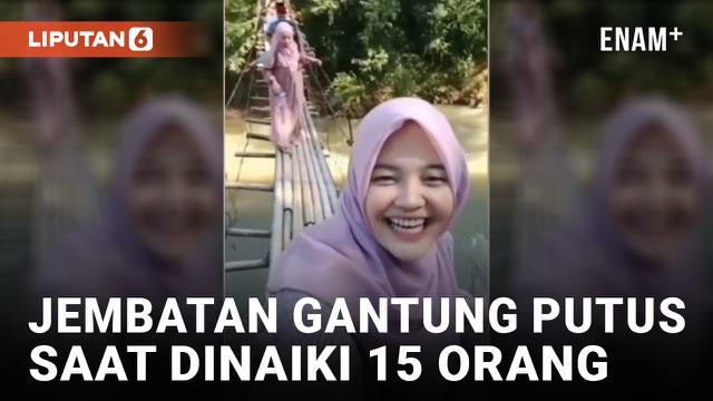 Jembatan Gantung di Lebak Banten Putus Saat Sedang Dilintasi 15 Orang