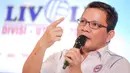 <p>Wakil ketua 3 PP PBVSI, Reginald C. Nelwan memberikan keterangan saat konferensi pers Livoli Divisi Utama 2023 yang berlangsung di Dennys's, Senayan City, Jakarta, Jumat (20/10/2023). Final four dan partai final akan berlangsung di GOR Jayabaya, Kediri, Jawa Timur pada 1 hingga 10 Desember 2023. (Bola.com/Bagaskara Lazuardi)</p>