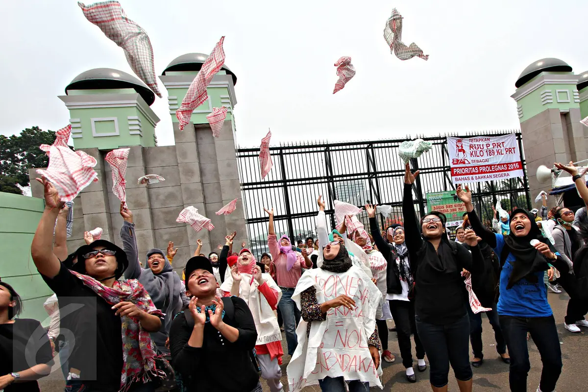 20151007-Jala PRT Demo di DPR, Tuntut UU Perlindungan PRT-Jakarta
