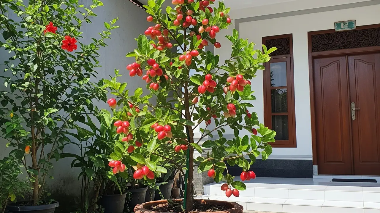 12 Pohon Buah Mini Tinggi 1 Meter di Pot, Wujudkan Kebun Impian